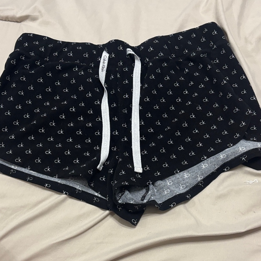 Calvin Klein Women's Black CK Logo Athletic Shorts